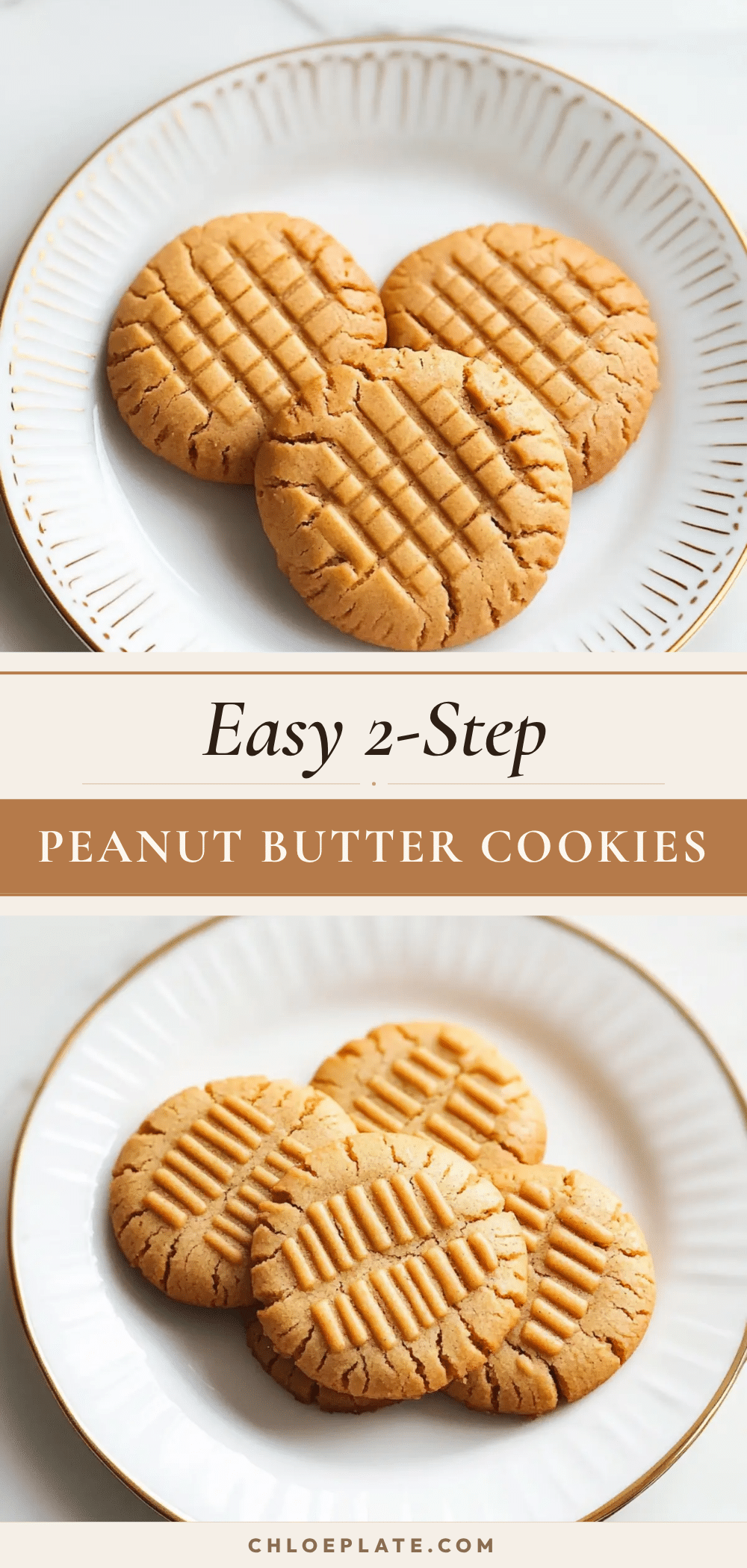 quick 2-step peanut butter cookies recipe