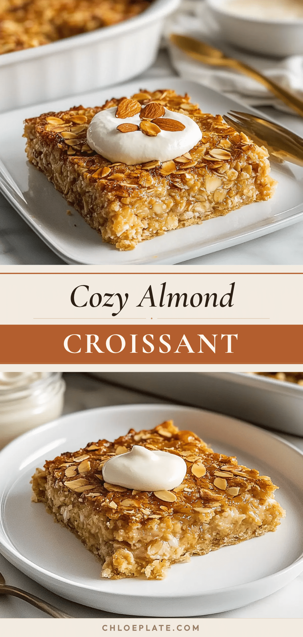 almond croissant baked oats recipe
