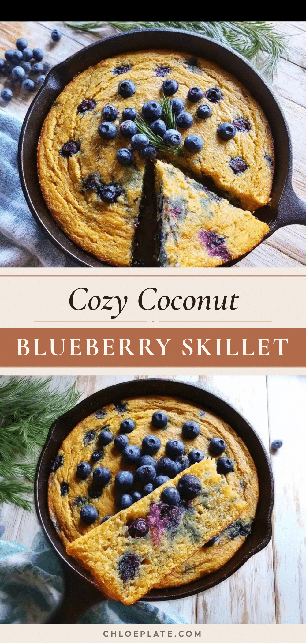 coconut flour blueberry skillet bread recipe