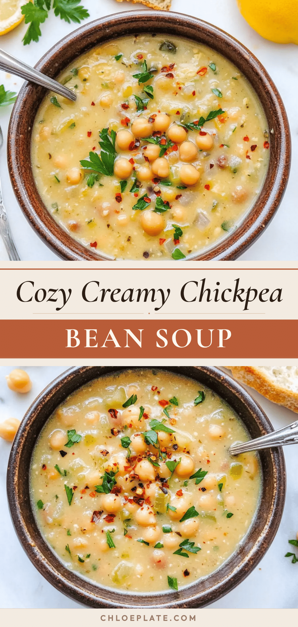cozy creamy chickpea soup recipe
