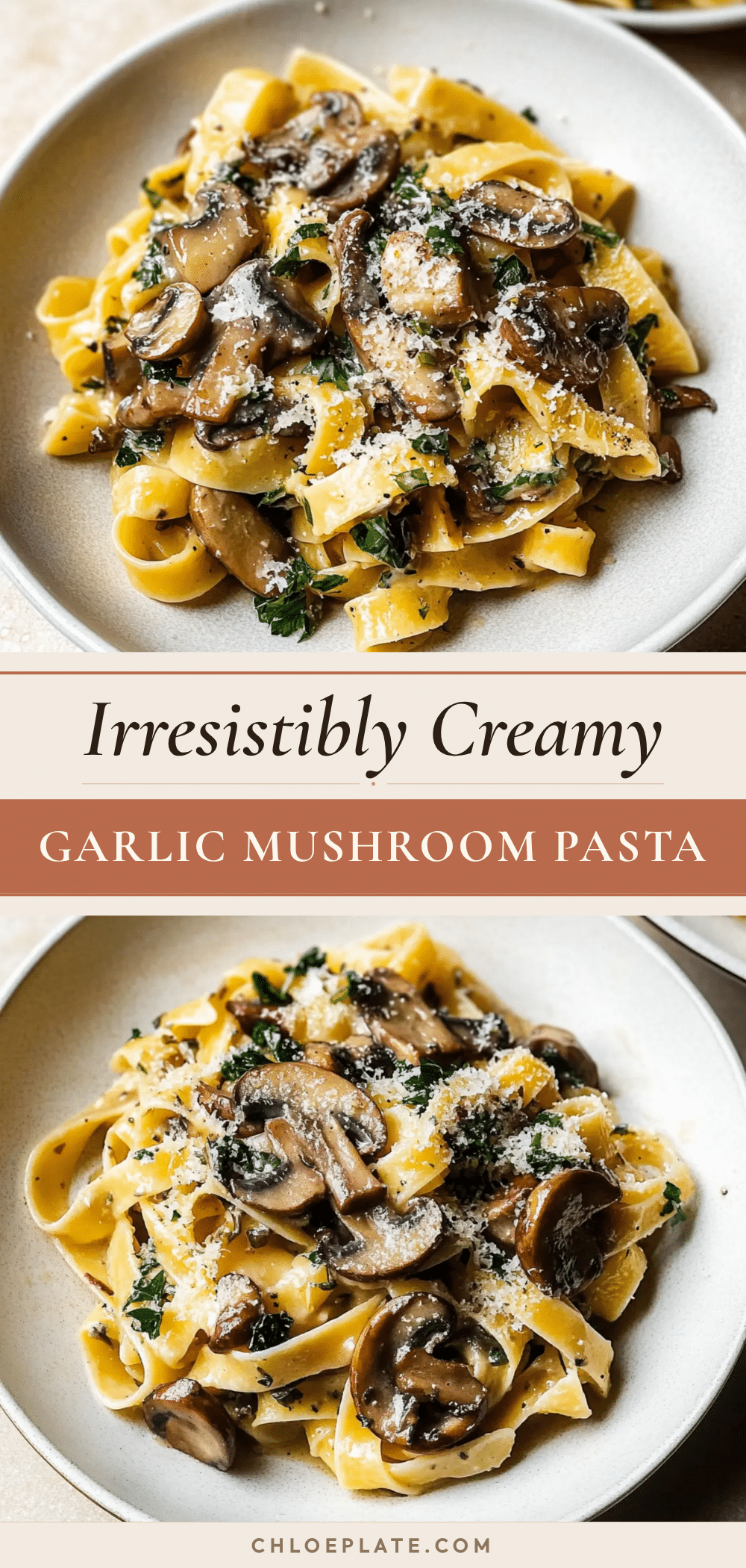 creamy garlic mushroom pasta recipe