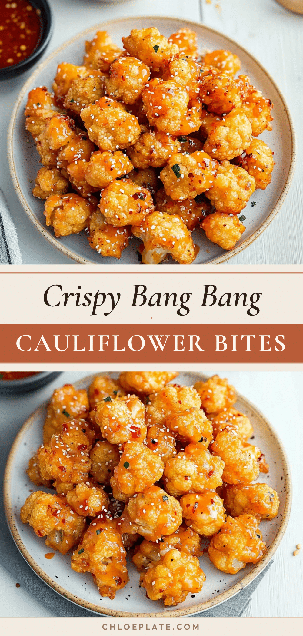 Crispy Bang Bang Cauliflower Bites recipe