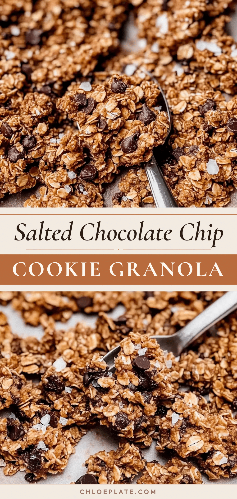 crispy salted chocolate chip cookie granola recipe