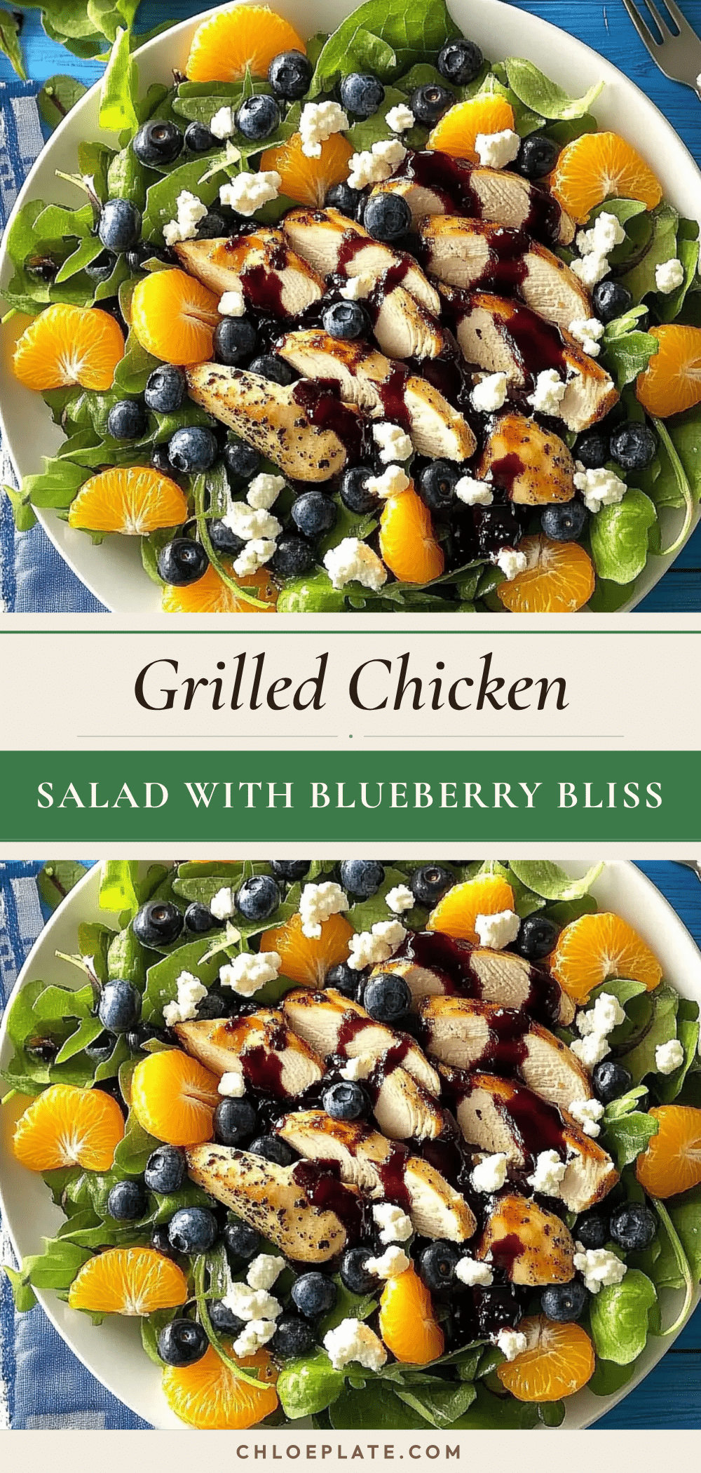 grilled chicken salad with blueberry vinaigrette recipe