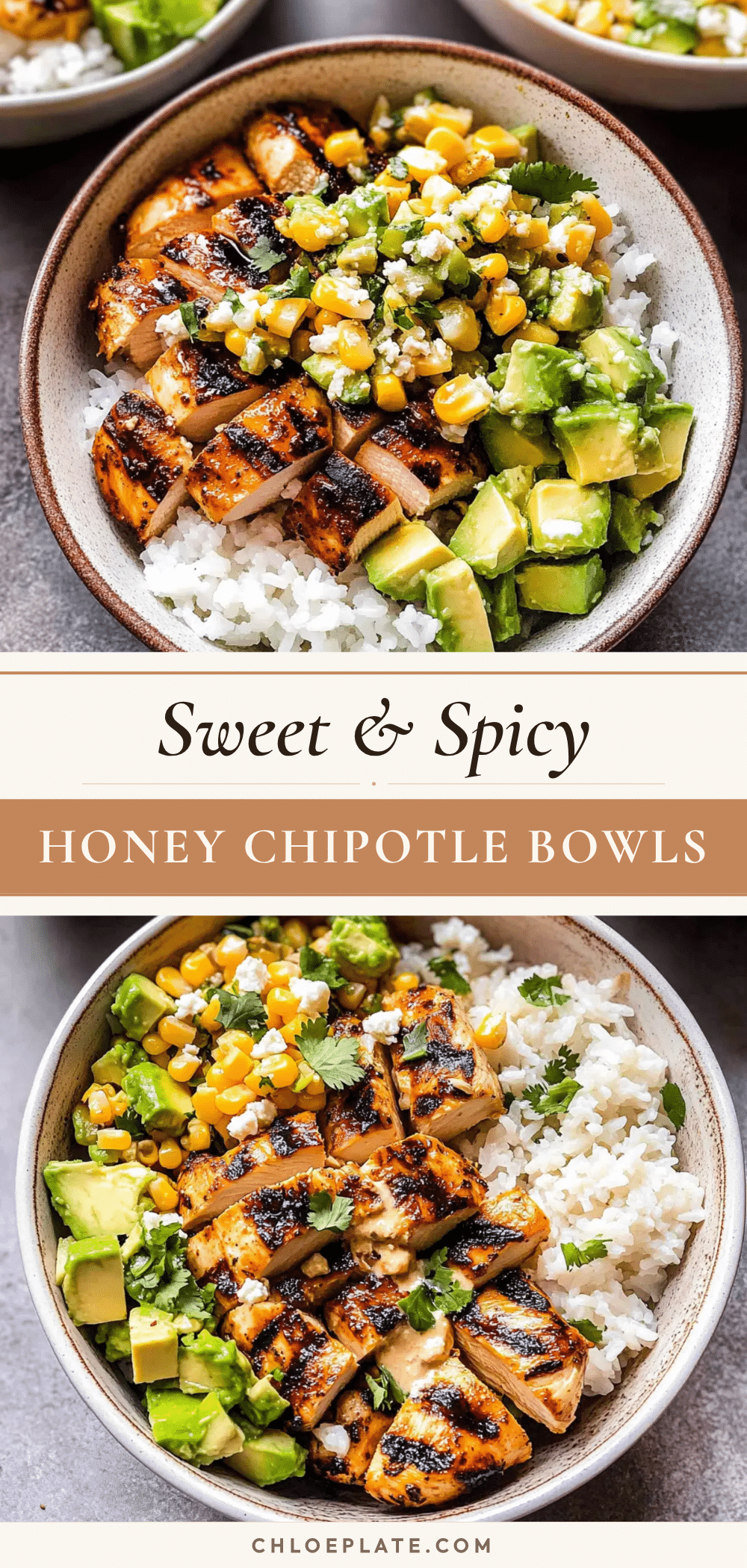 honey chipotle chicken rice bowls recipe