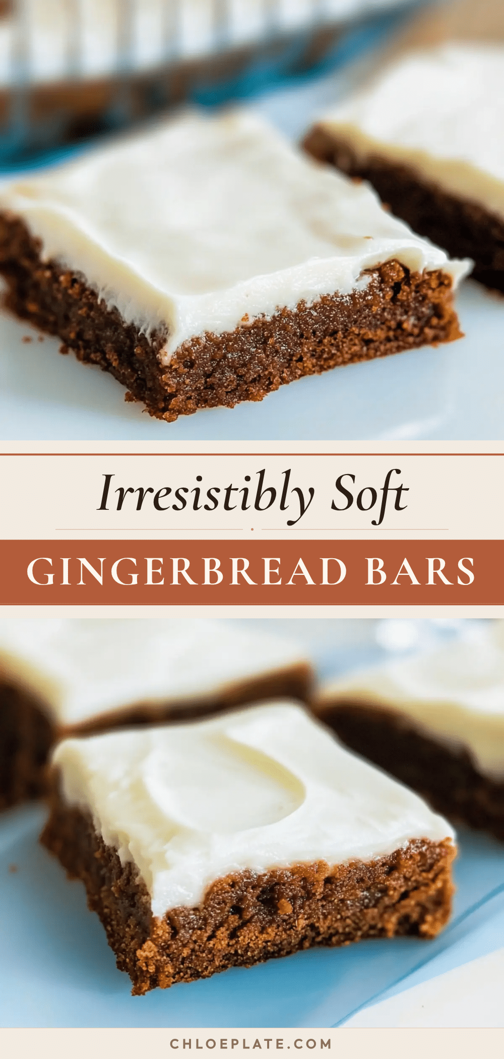 irresistibly soft gingerbread bars with cream cheese frosting recipe