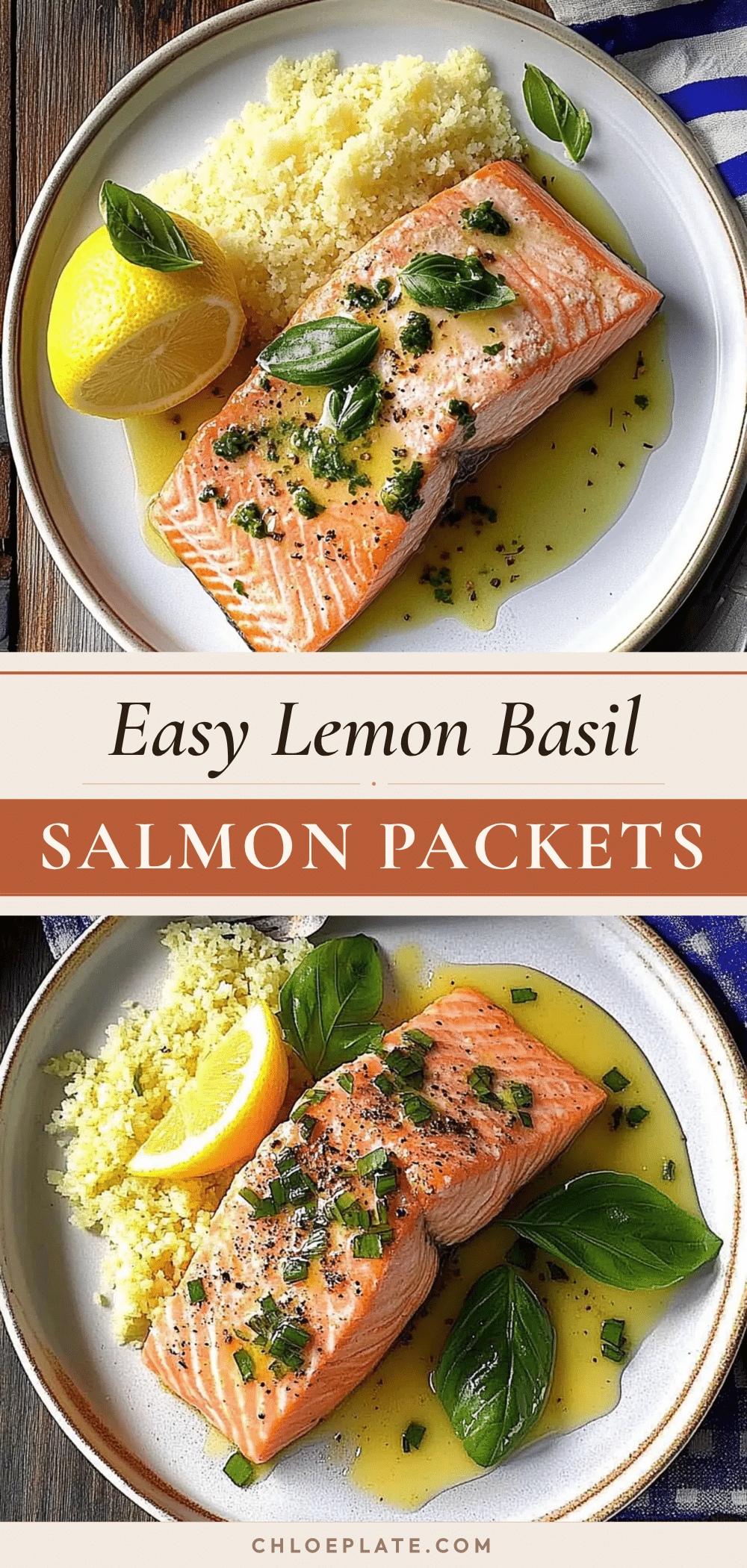 lemon basil salmon in foil packets recipe
