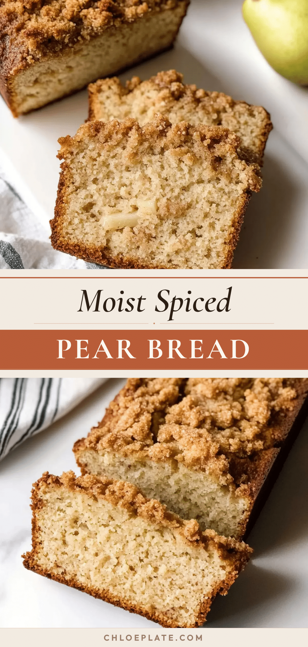 moist spiced pear bread recipe