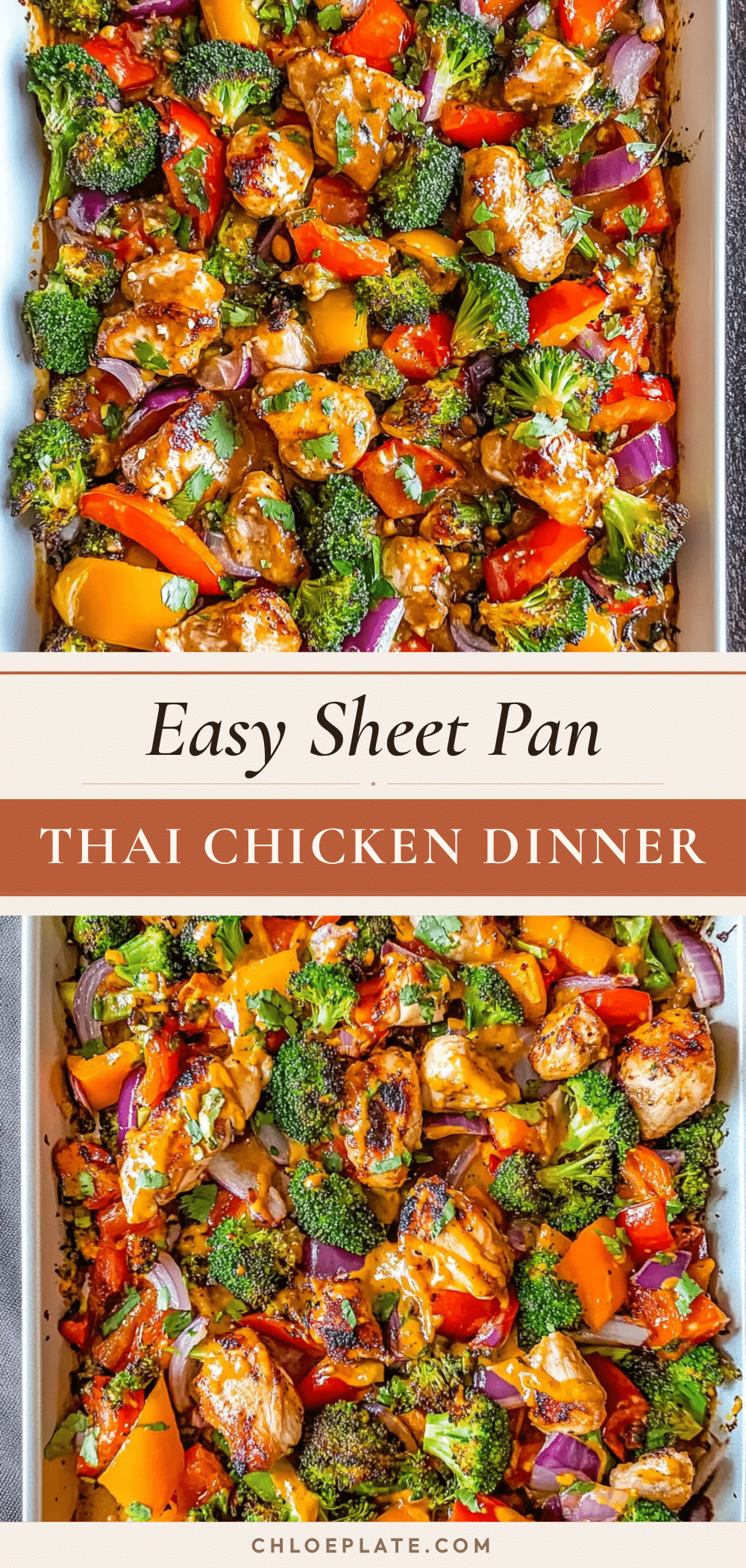 sheet pan Thai chicken dinner recipe